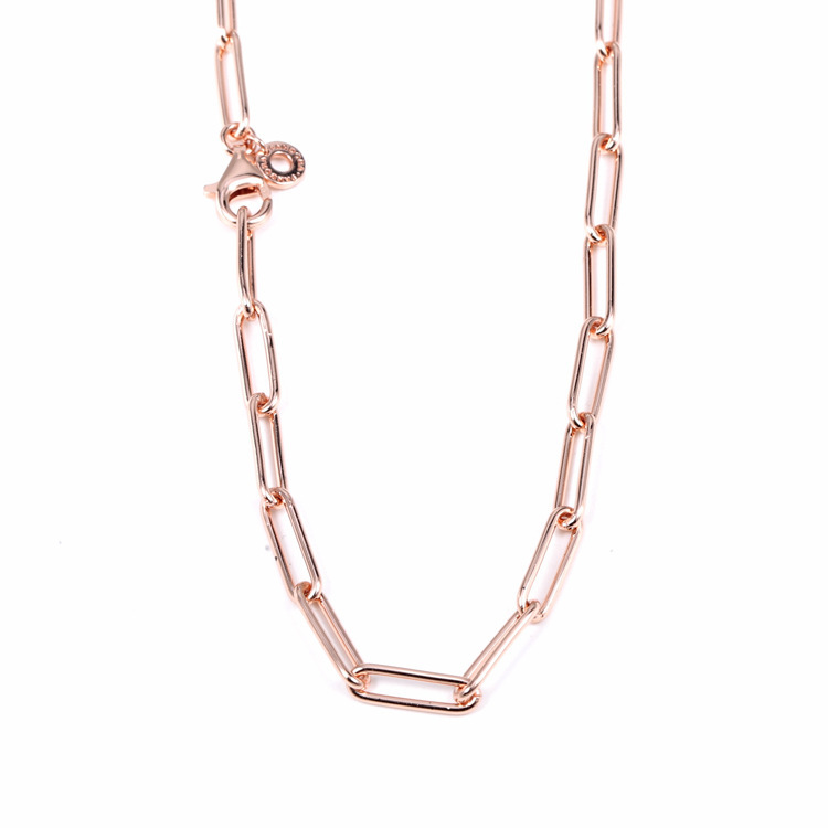 rose goldpandora long link necklace chain
