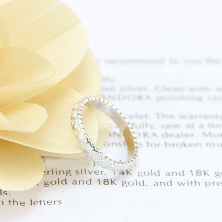pandora silver enamel abundance of love ring