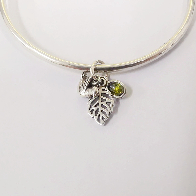 peridot forest trinity pandora sterling silver charm