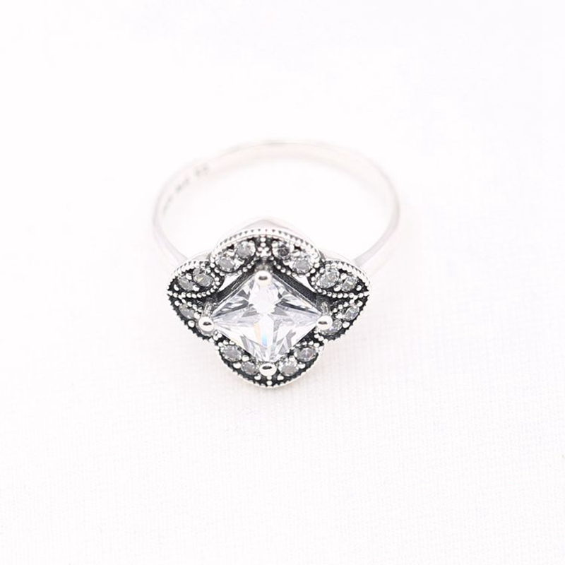 pandora silver crystallized floral ring