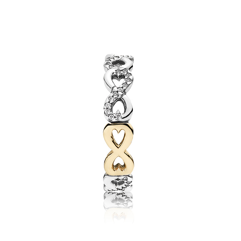 pandora two tone infinity ring brand