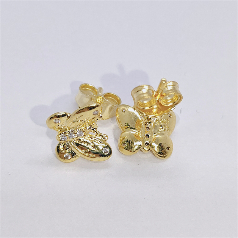 pandora  decorative butterflies stud earrings