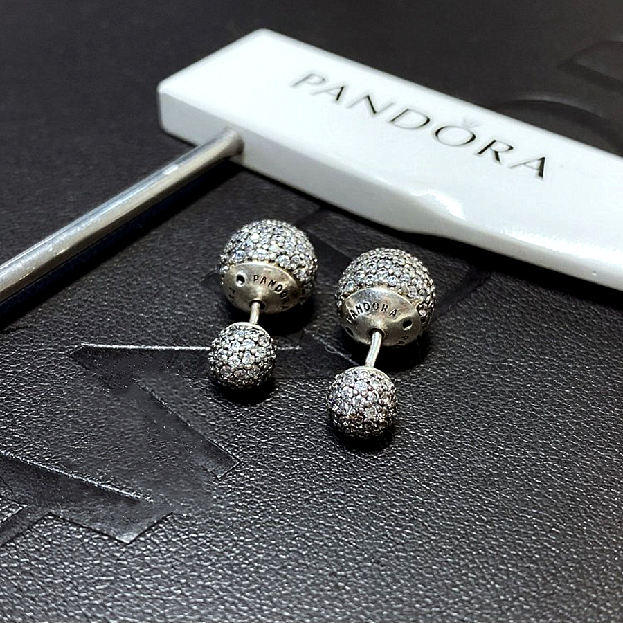 pandora s925 ale pave drops reversible cz earrings