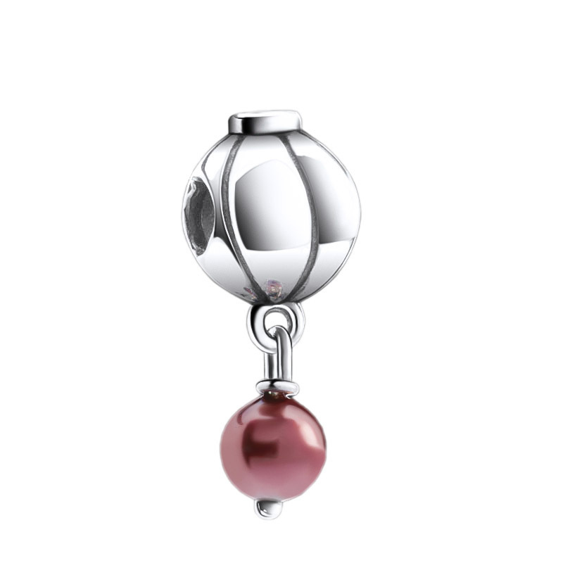 pandora blossom, silver brown pearl charm