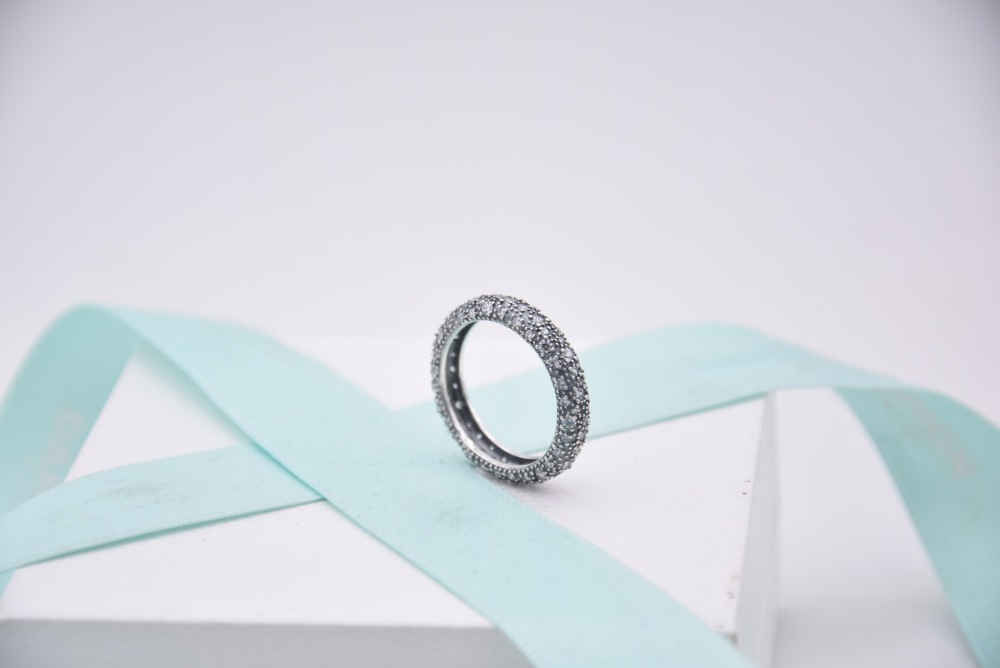 pandora clear white cosmic stars sterling silver ring