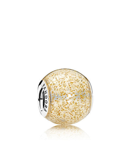 pandora golden glitter ball charm
