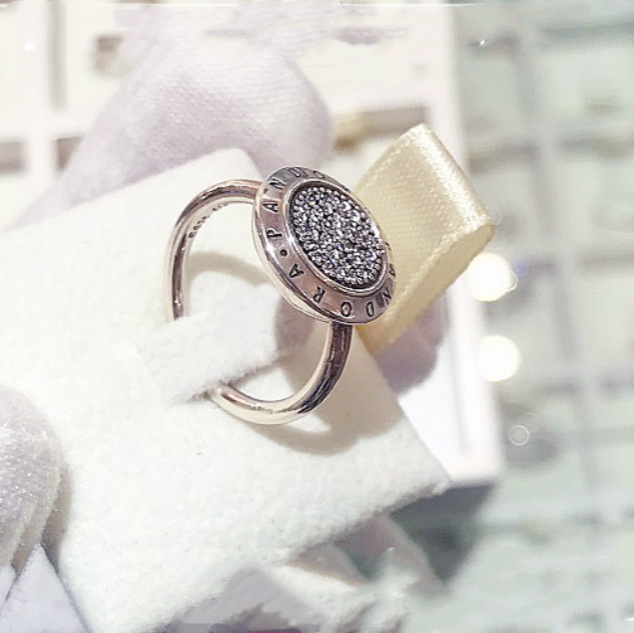 s925 pandora signature pave ring