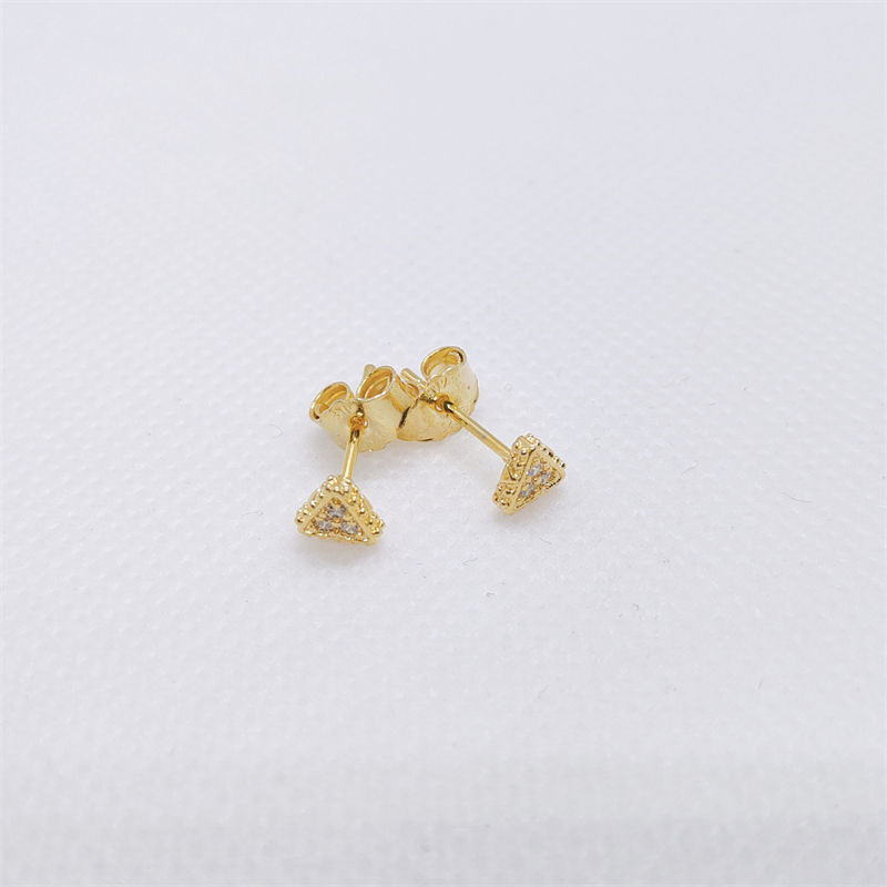 pandora shine earrings sparkling triangle studs