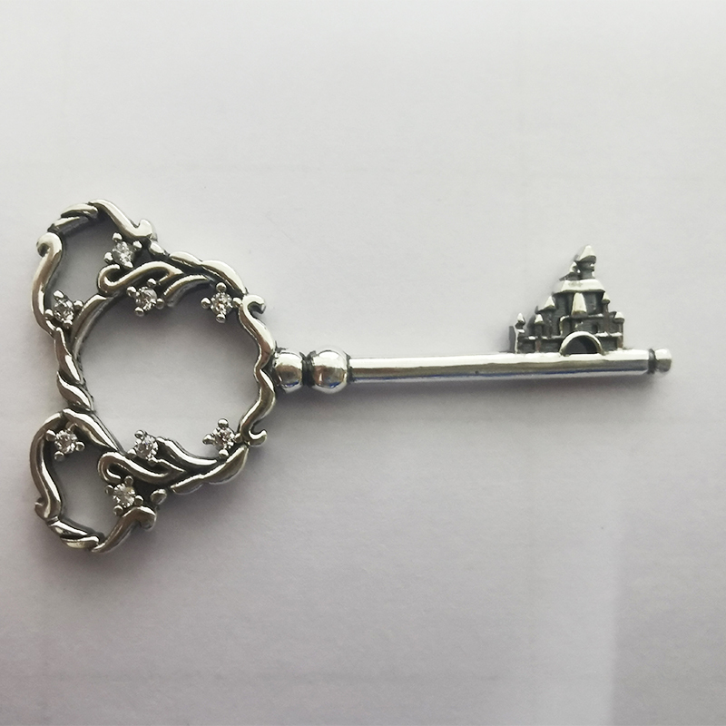 New Pandora Disney Parks Mickey Mouse Castle Key Pendant