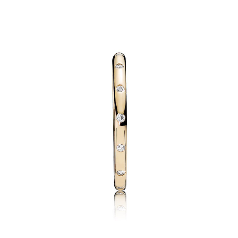 pandora gold droplets sparkling cz ring