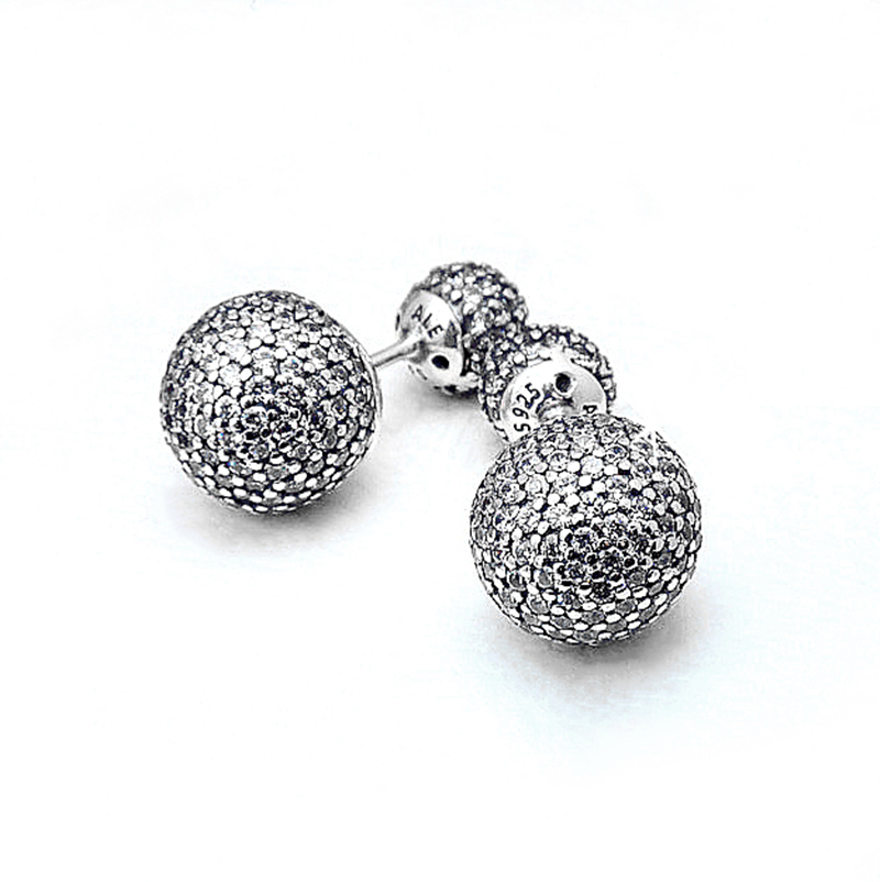 pandora s925 ale pave drops reversible cz earrings