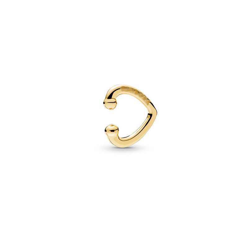 pandora open heart ear cuff shine gold plated brand