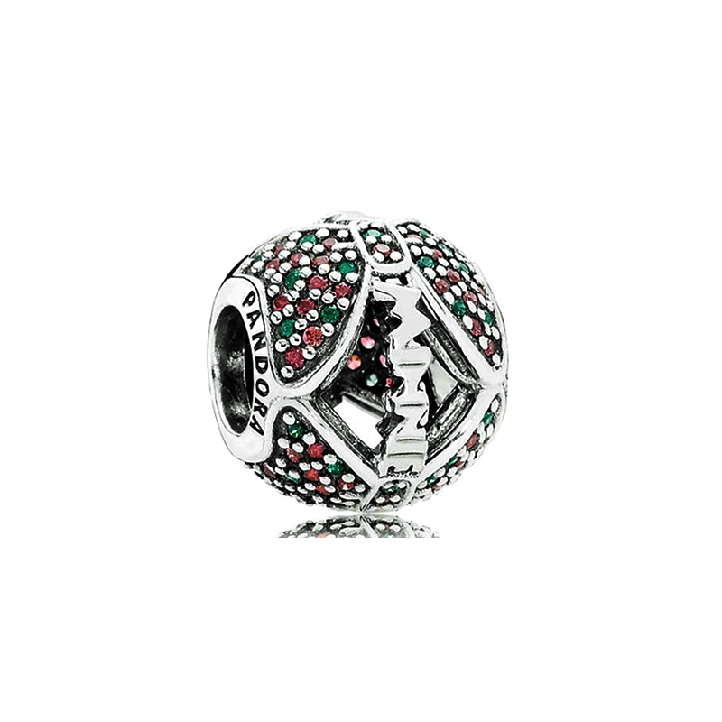 pandora charm minnie's sparkling bow red and green