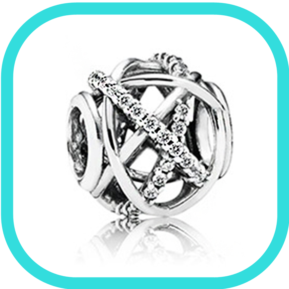 pandora sterling silver sparkling galaxy openwork charm