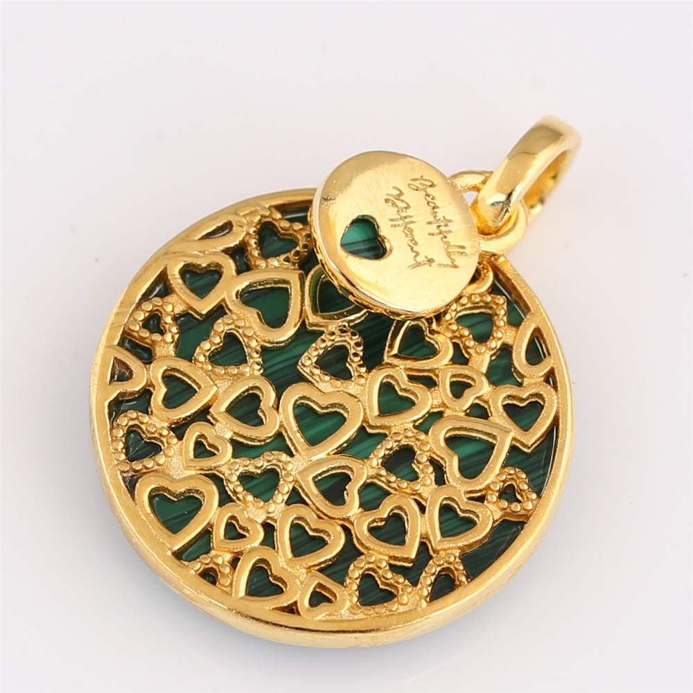 pandora rose & green murano glass pendant