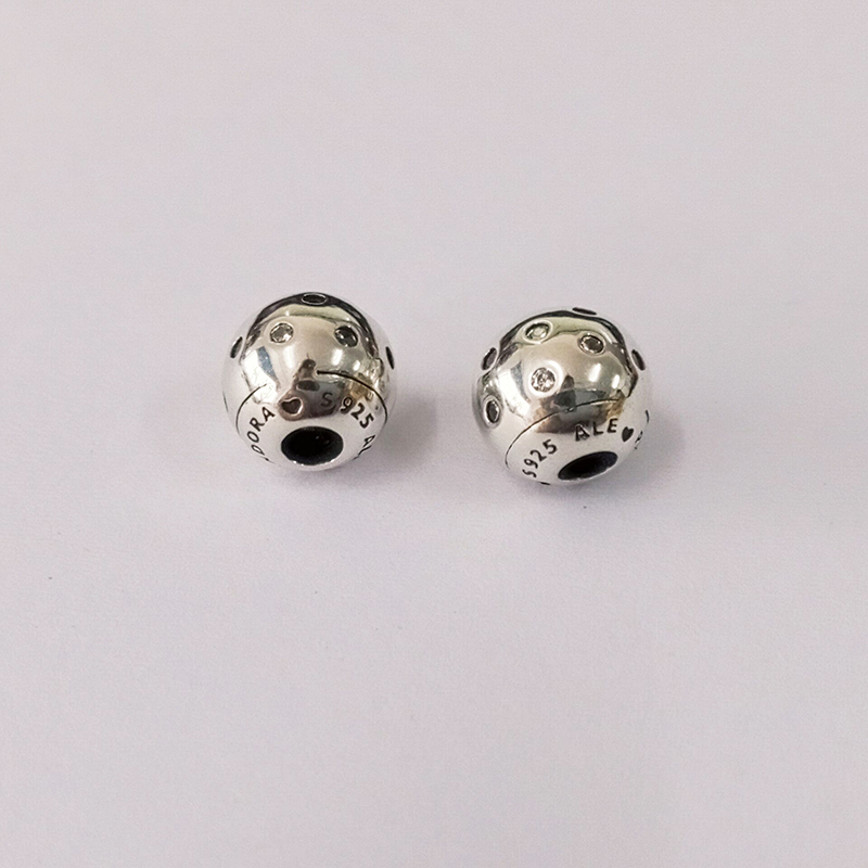 pandora open bangle shimmering end caps