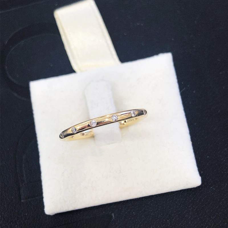 pandora gold droplets sparkling cz ring