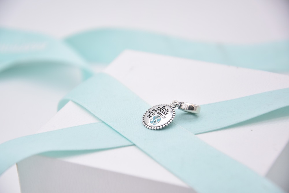 pandora silver be the change you want to see dangle bead