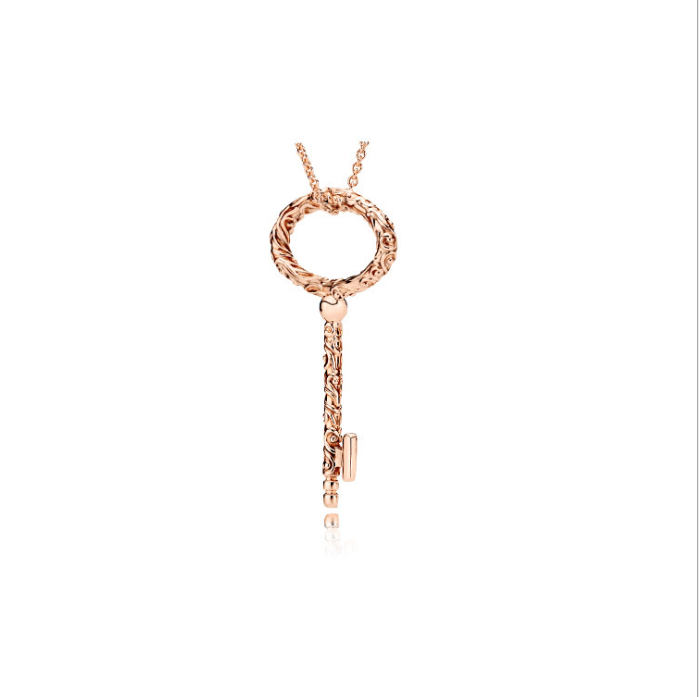 New Pandora Rose Regal Key Necklace - 50cm
