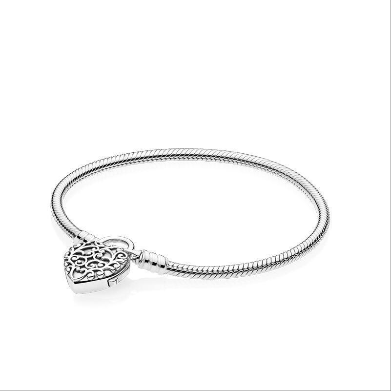 pandora (s) regal heart padlock bracelet