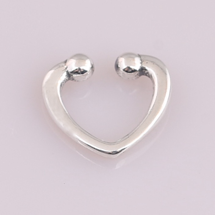 pandora open heart ear cuff silver plated brand