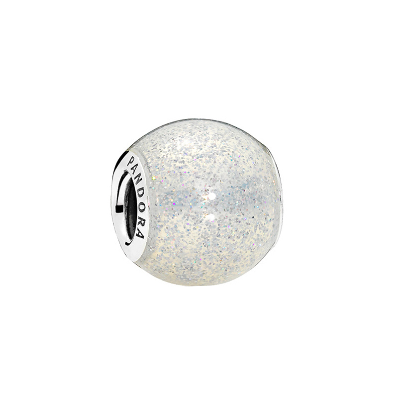 pandora silvery glitter ball charm