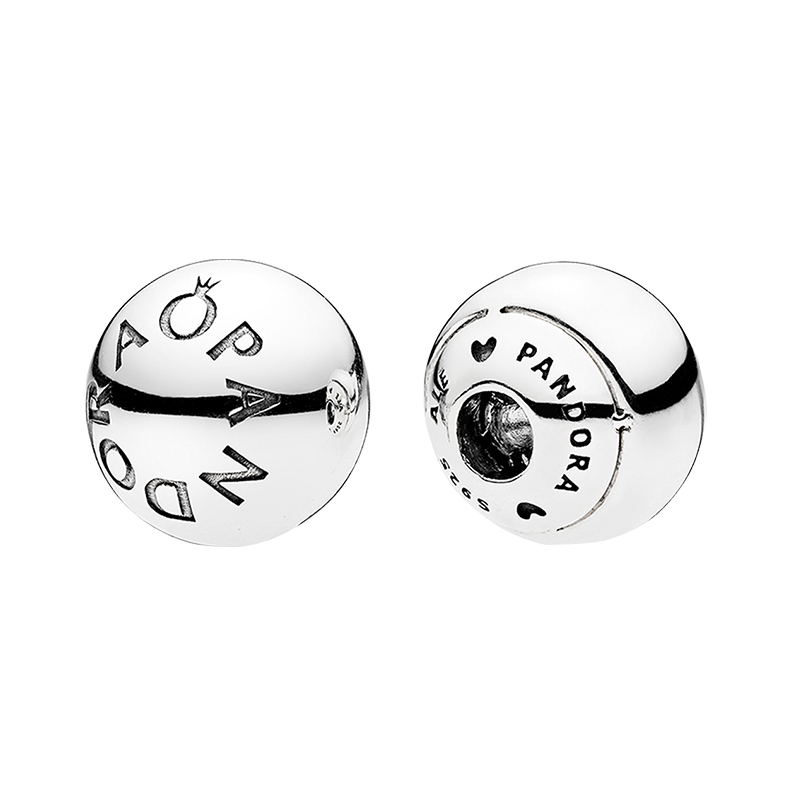 pandora sterling silver pandora logo open bangle caps