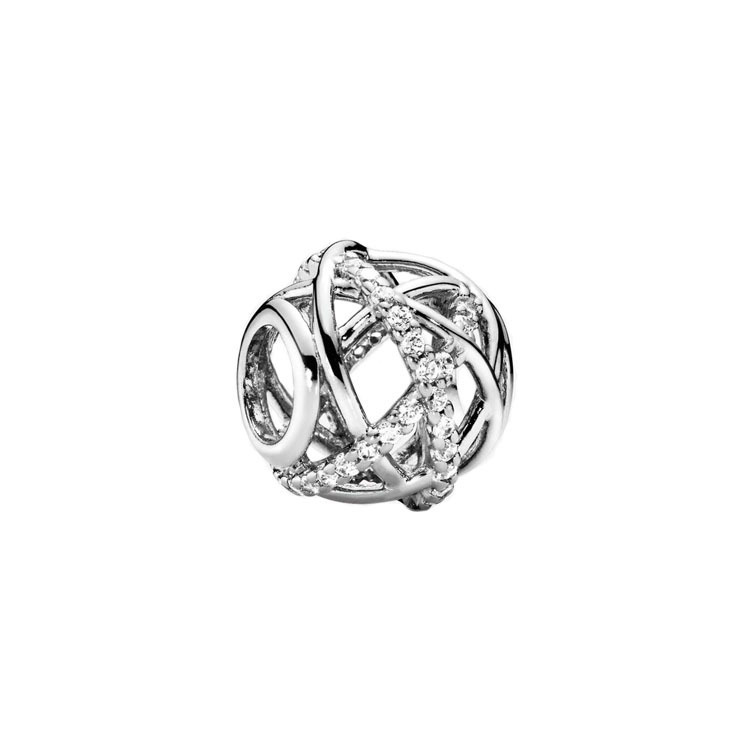 pandora sterling silver sparkling galaxy openwork charm