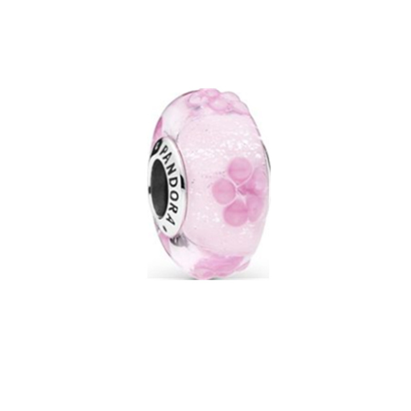 pandora murano silver pink garden🌸🌸 charm