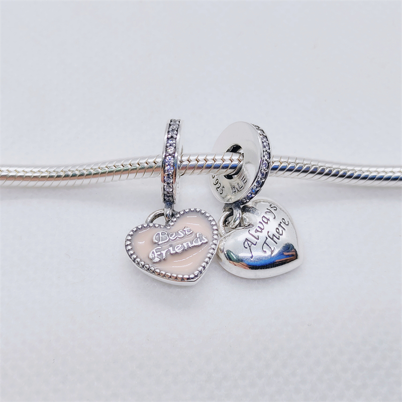 pandora best friend always there heart dangle charm