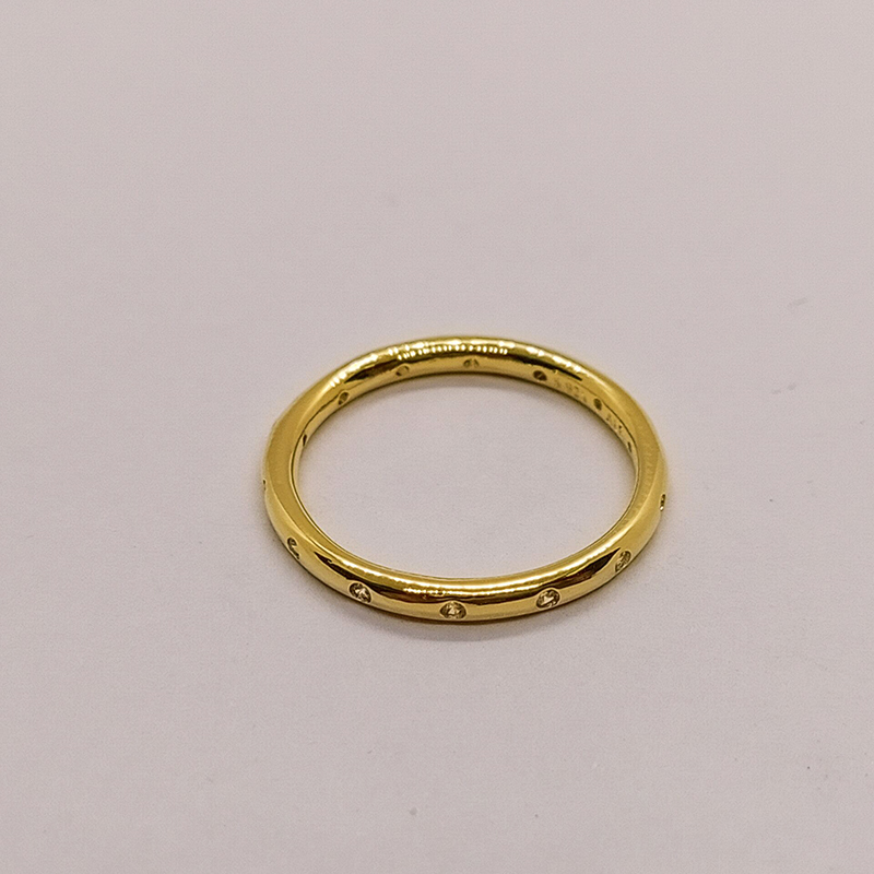 pandora gold droplets sparkling cz ring