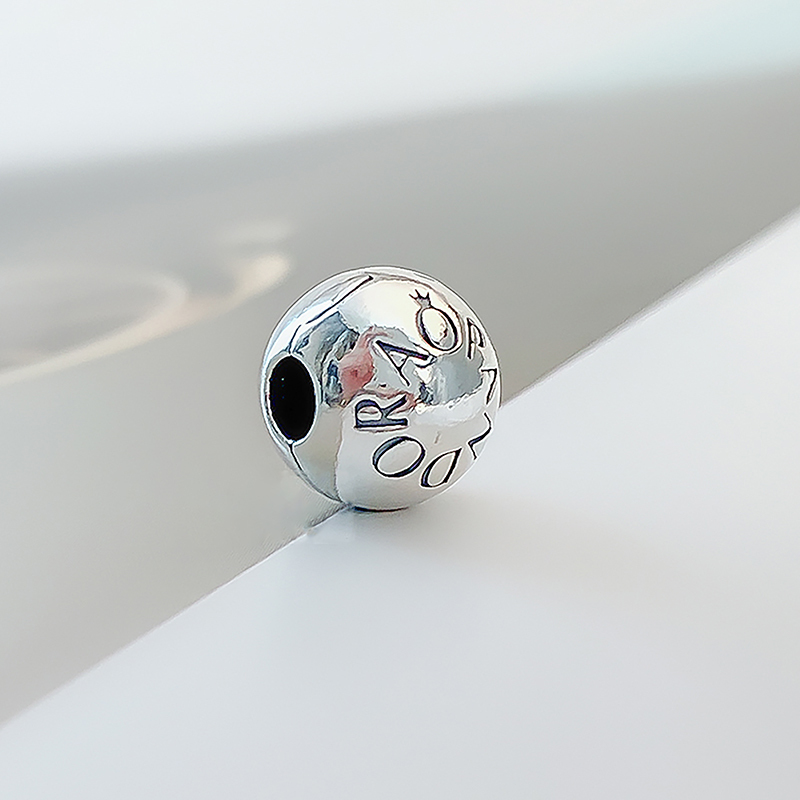 pandora sterling silver signature logo clip charm