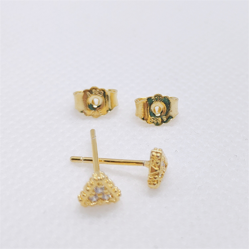 pandora shine earrings sparkling triangle studs