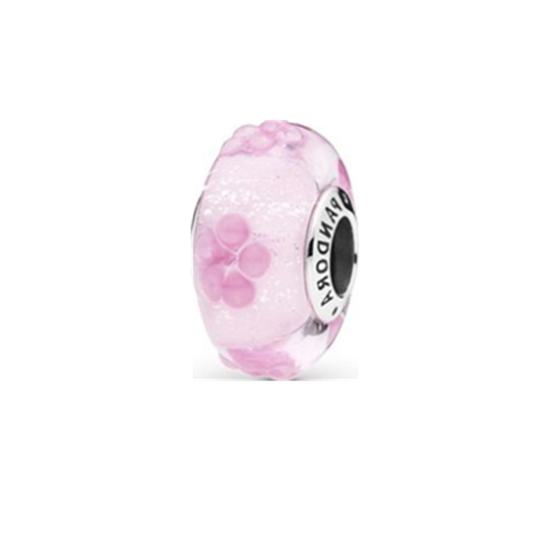 pandora murano silver pink garden🌸🌸 charm