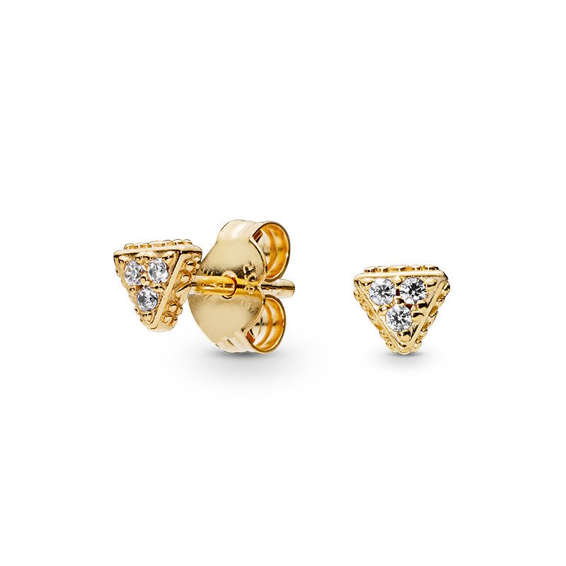 pandora shine earrings sparkling triangle studs