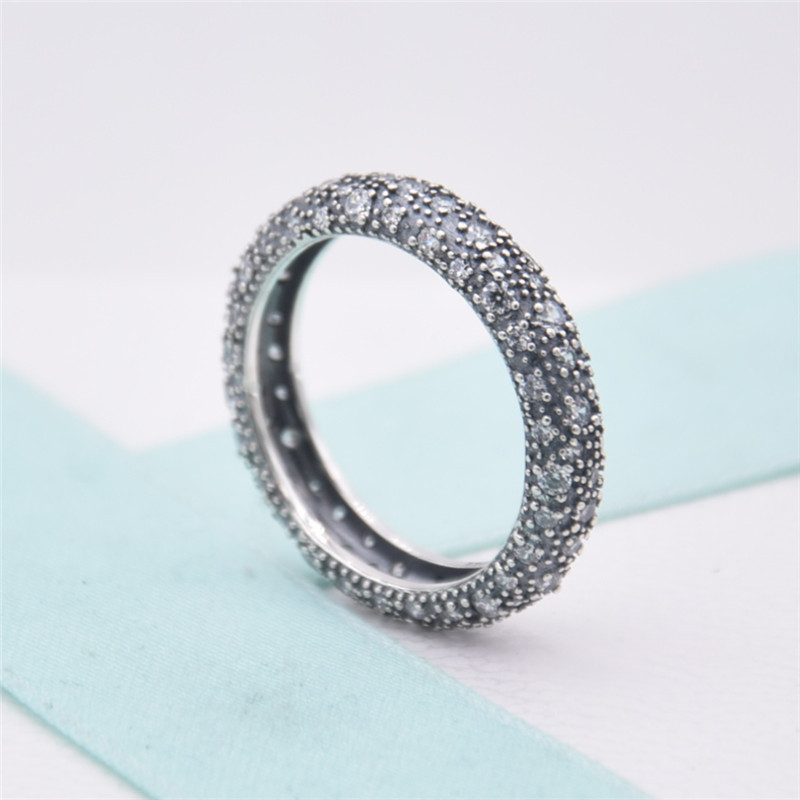 pandora clear white cosmic stars sterling silver ring