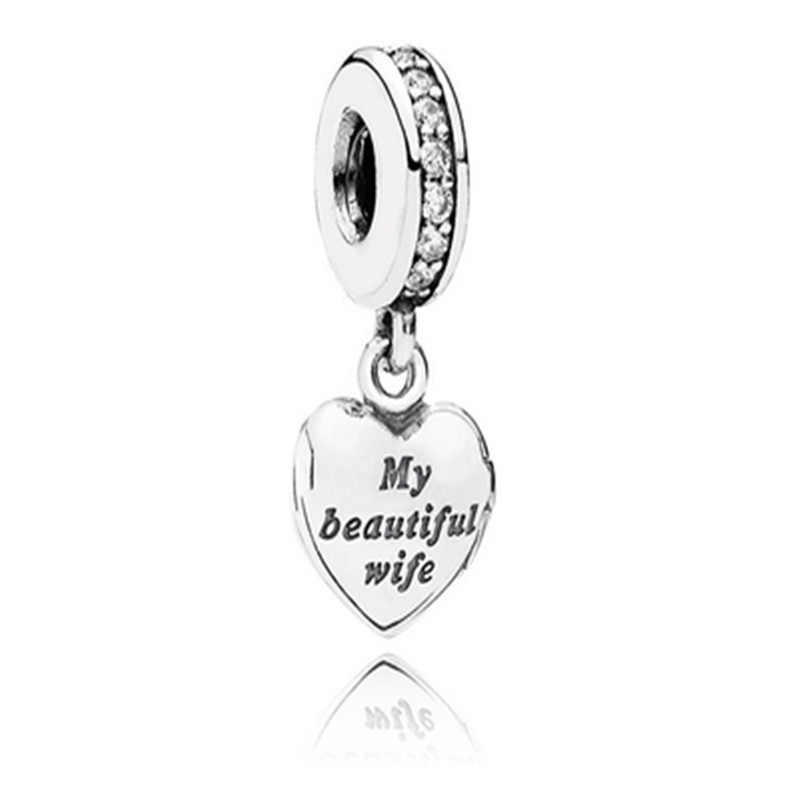pandora silver my beautiful wife charm