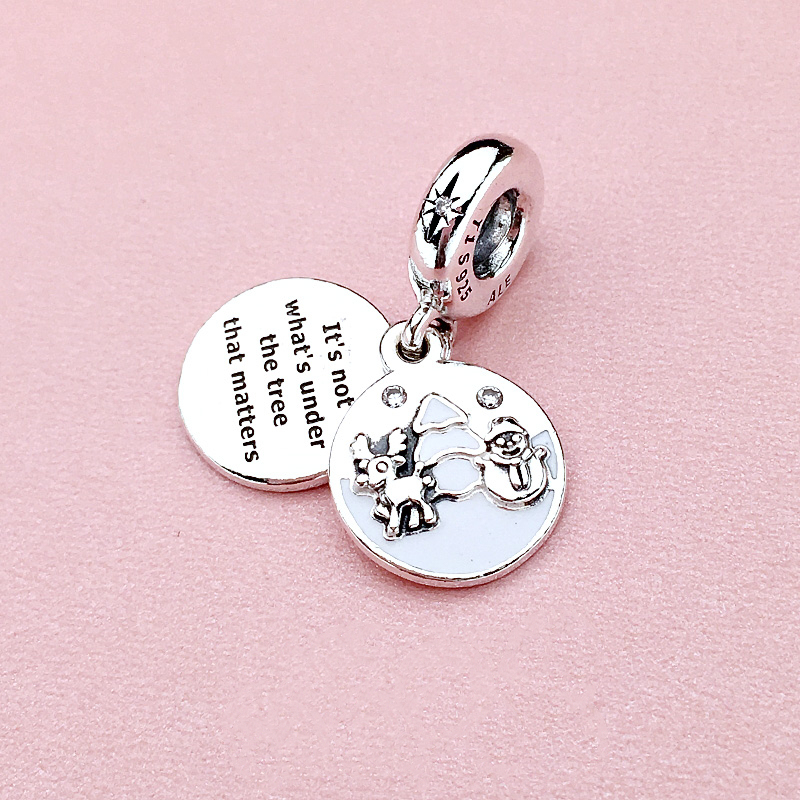 pandora dangle charm "snowy scene"
