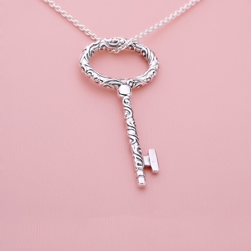 New Pandora Rose Regal Key Necklace - 50cm