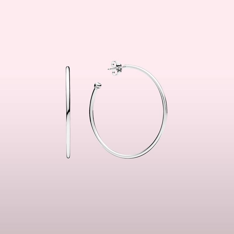 pandora silver earrings hoops of versatility