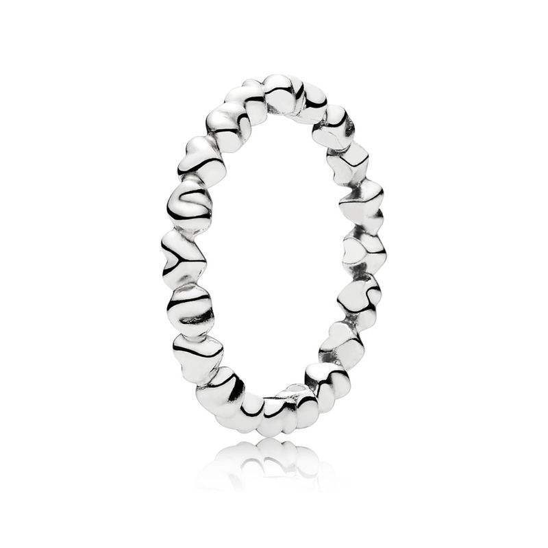 pandora chain of hearts stackable ring ale s925