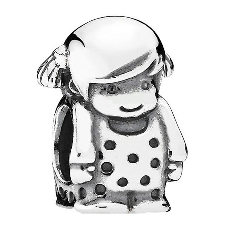 pandora silver girl charm
