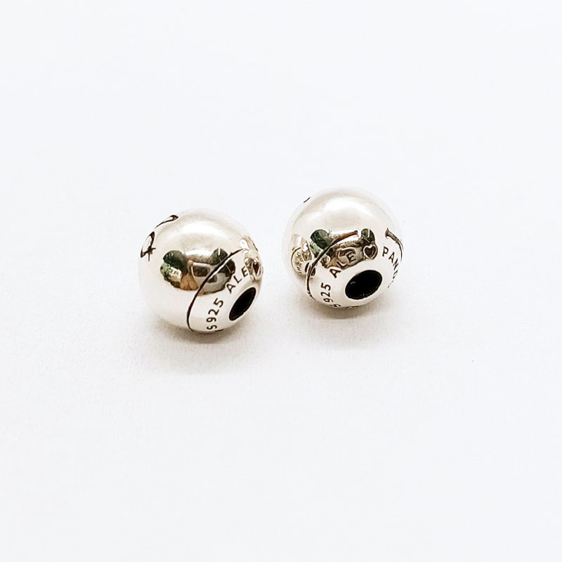pandora sterling silver pandora logo open bangle caps