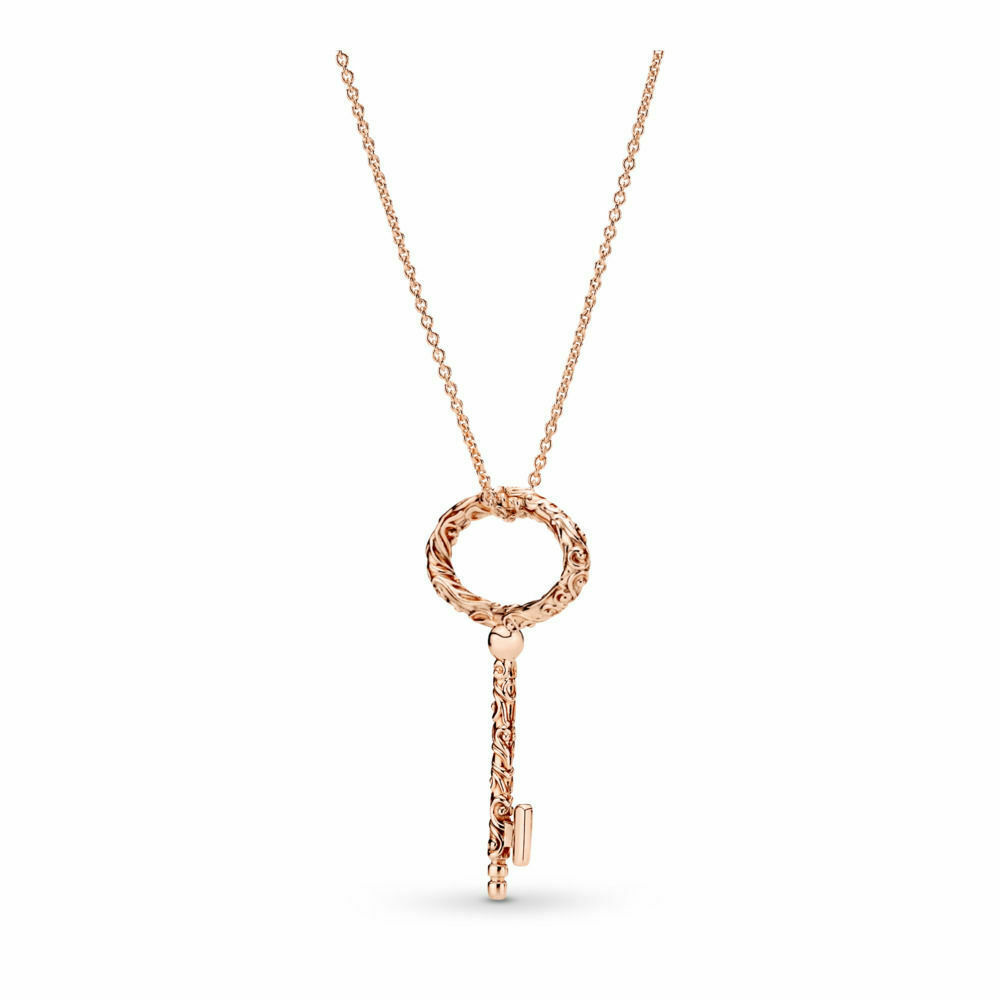 New Pandora Rose Regal Key Necklace - 50cm