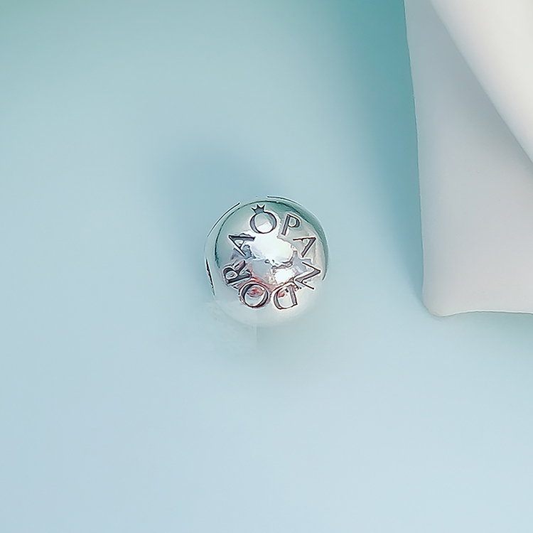 pandora sterling silver signature logo clip charm