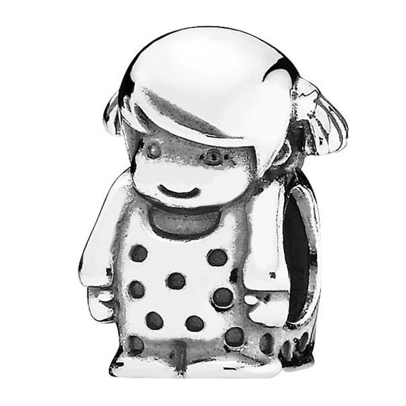 pandora silver girl charm