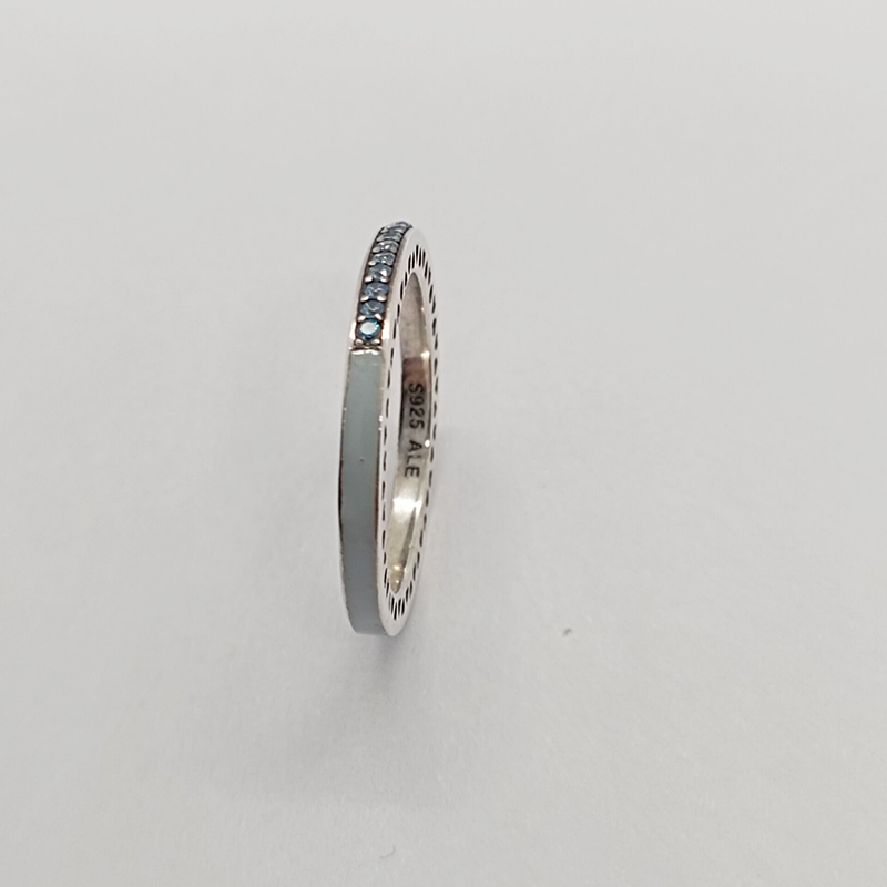 Pandora heart-shaped bright blue ring