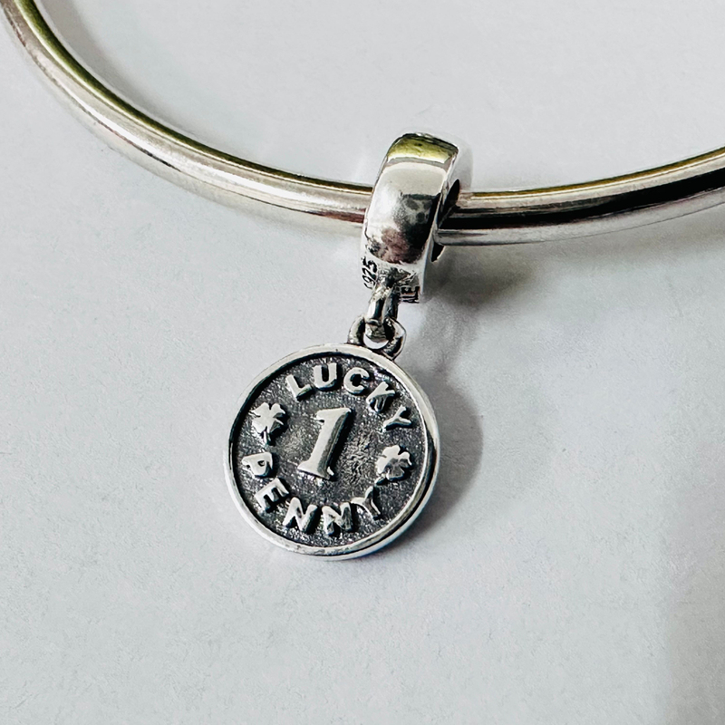 pandora lucky penny pendant charm item rare s925