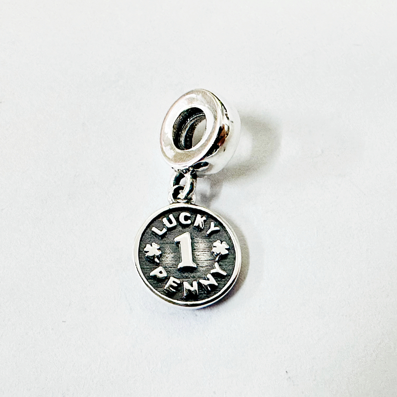 pandora lucky penny pendant charm item rare s925