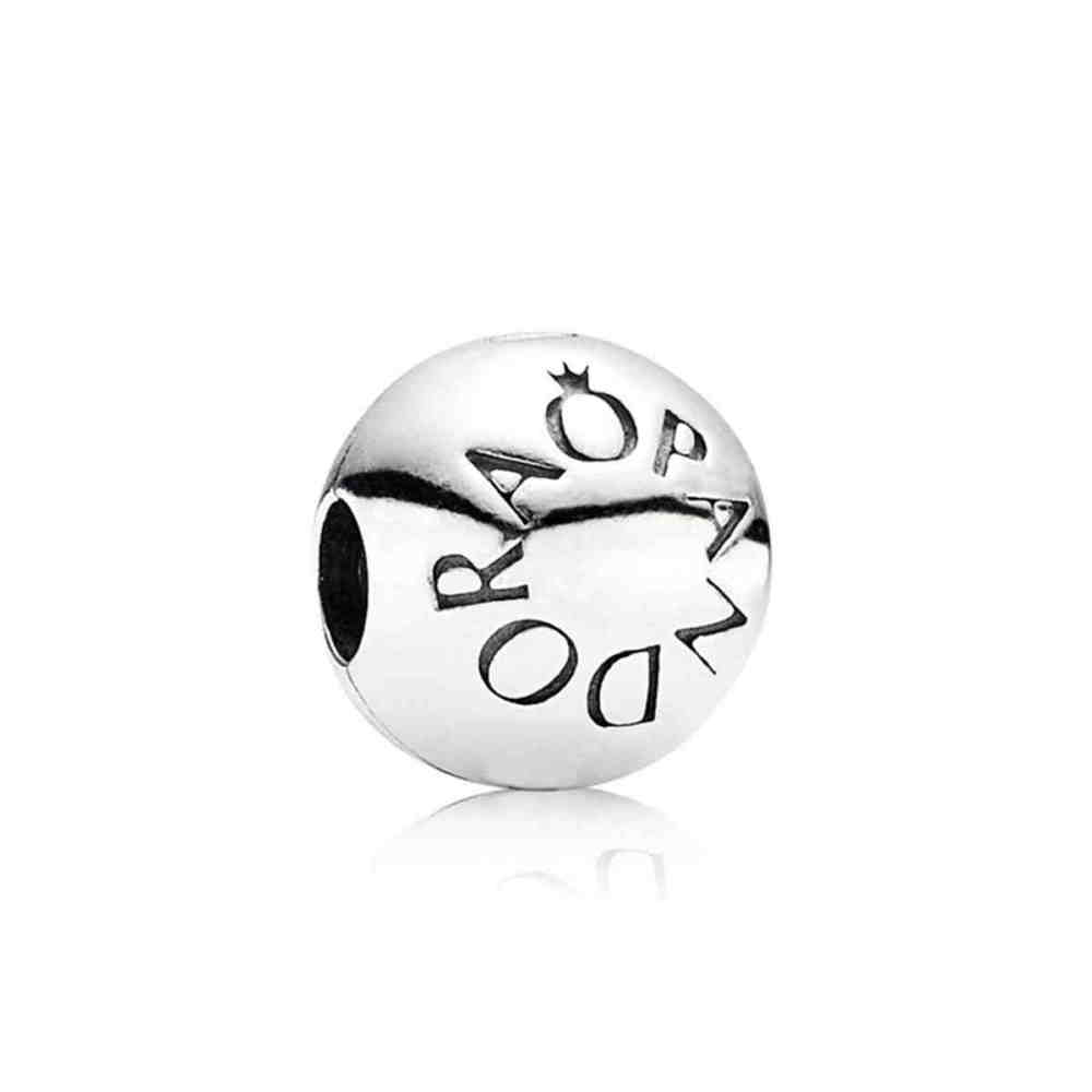 pandora sterling silver signature logo clip charm